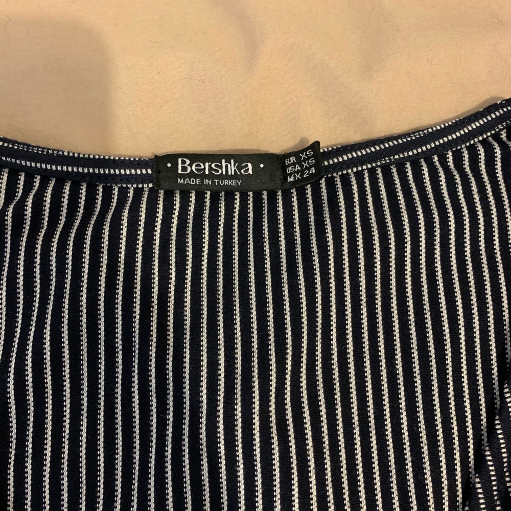 Navy pinstripe jumpsuit Size XS - Picture 3 of 10